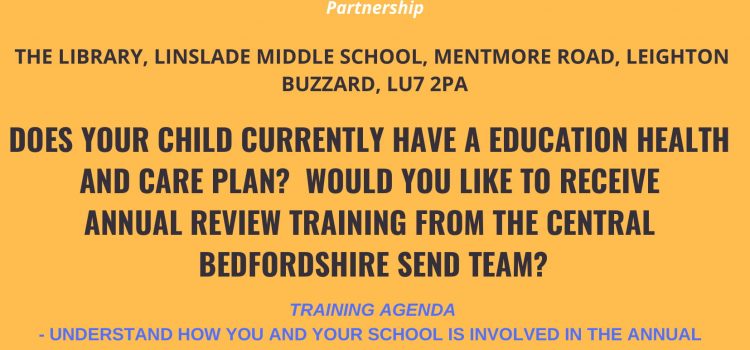 EHCP Annual Training Review – 20th November 6pm-8pm Linslade Lower School