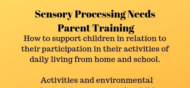 Sensory Processing Needs Parent Training – 19th September 2019, 10-2.30 – Flitwick